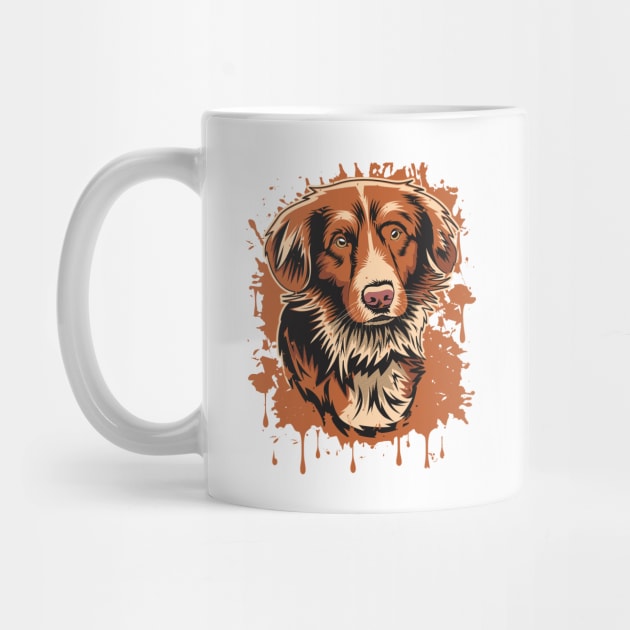 Nova Scotia Duck Tolling Retriever Toller Splatter Artwork by welovetollers